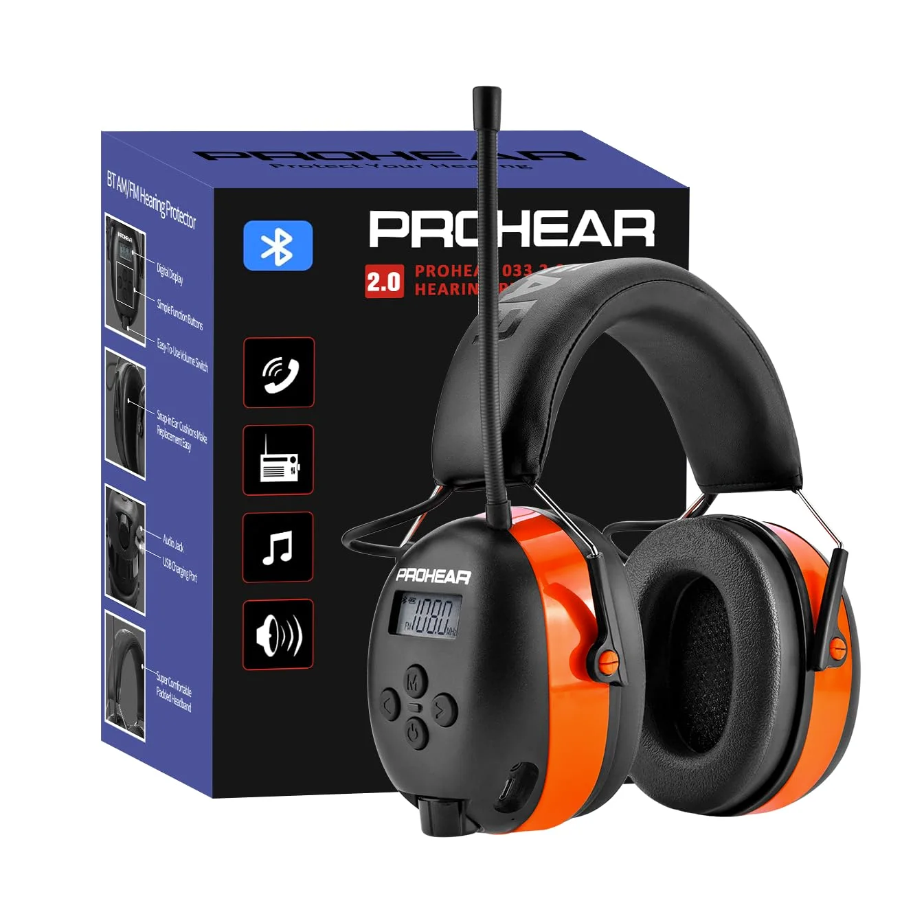 033 Bluetooth AM/FM Radio Earmuffs